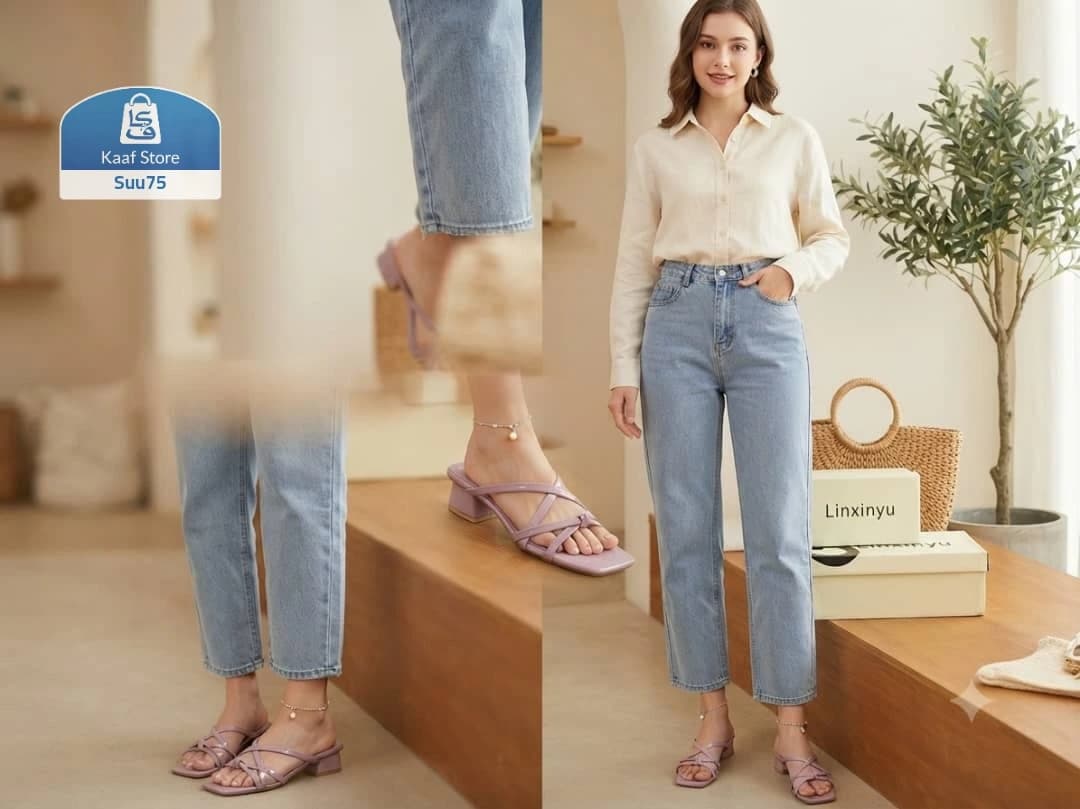 صندل نسائي بكعب عريض thumbnail 2