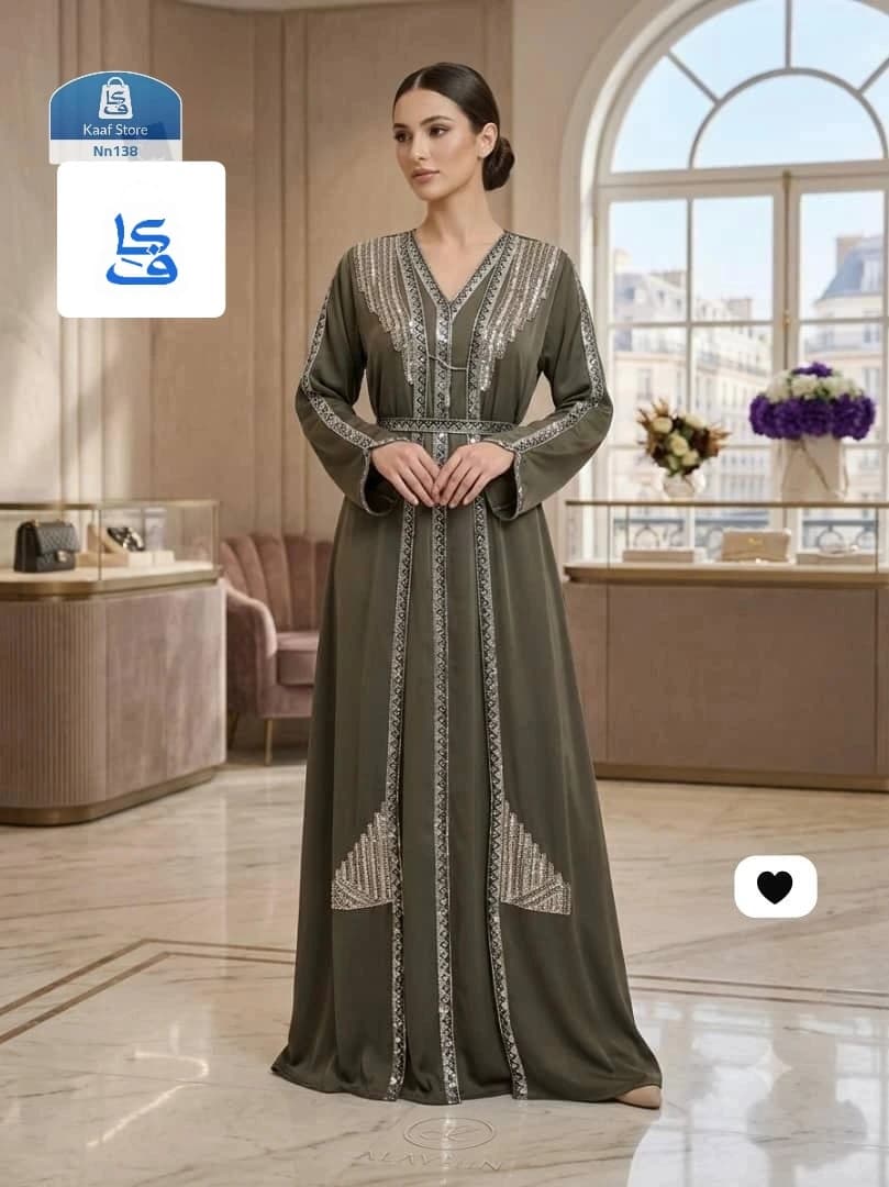قفطان مغربي قطعتين مع جاكت ملتصق thumbnail 13