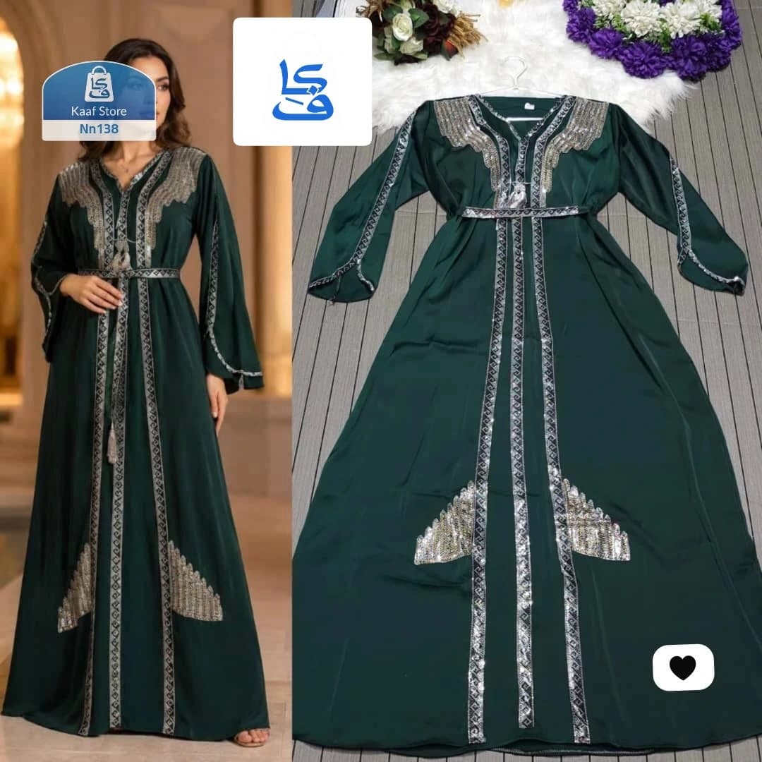 قفطان مغربي قطعتين مع جاكت ملتصق thumbnail 3