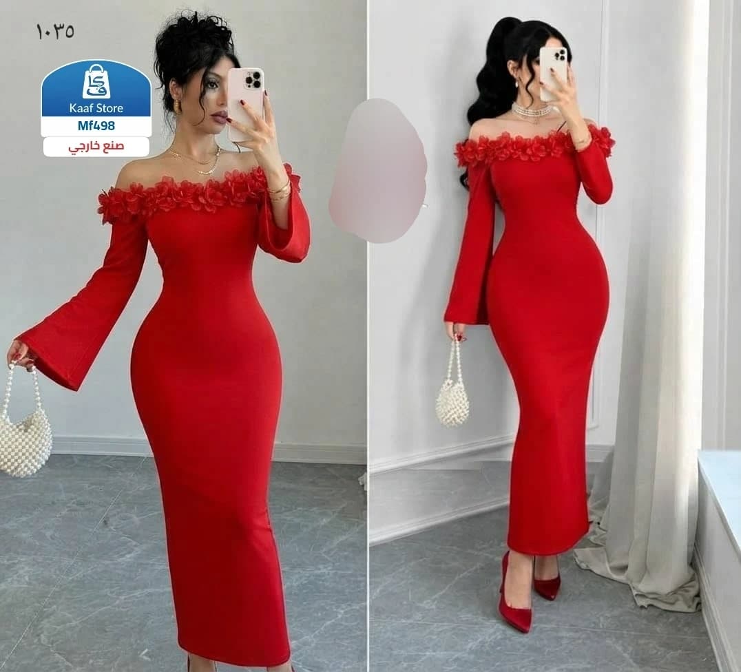 فستان SHEIN الأحمر - صورة 1