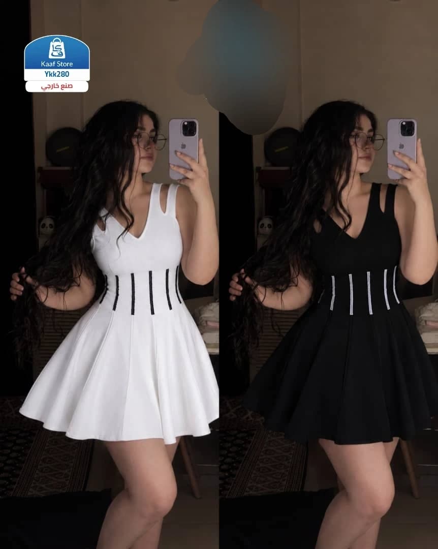 فستان نسائي قصير ناعم وراقي thumbnail 2