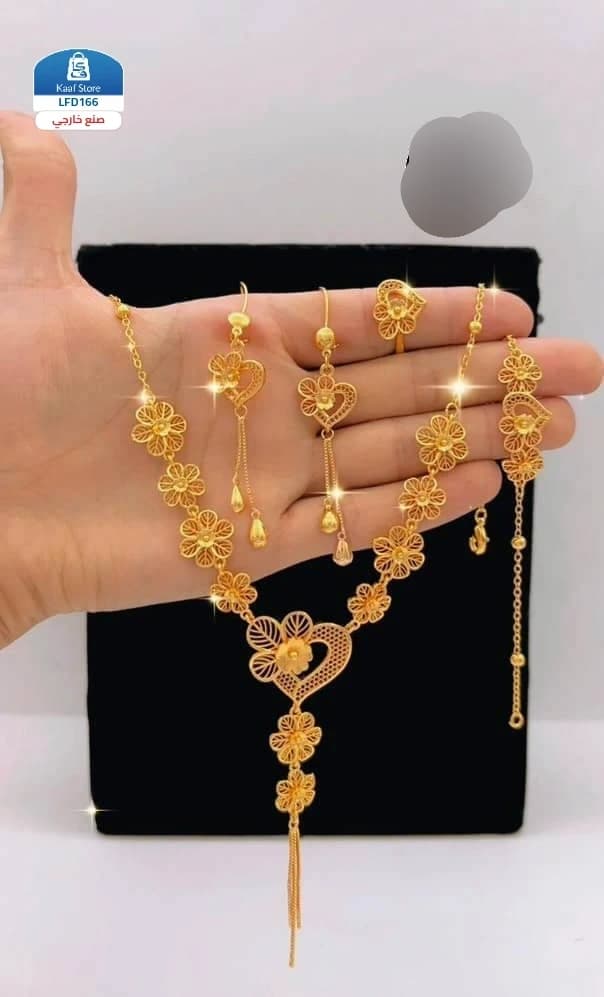 اطقم ذهب صيني بديل الذهب عيار 21 الأصلي بتصميم خليجي فاخر thumbnail 2