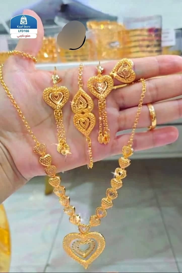 اطقم ذهب صيني بديل الذهب عيار 21 الأصلي بتصميم خليجي فاخر thumbnail 5