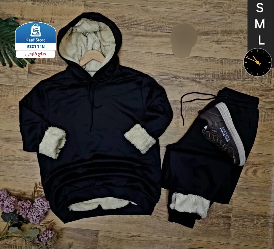 طقم بجايم رجالي تركي مبطن بالفرو thumbnail 2