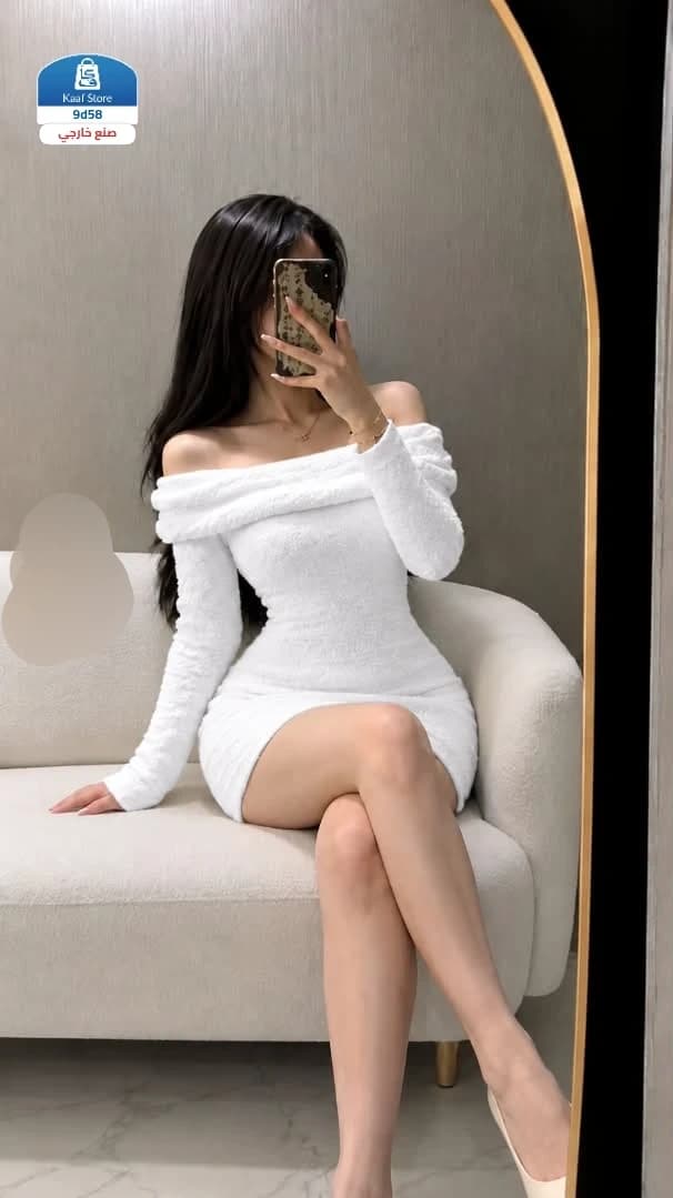 فستان أنيق بتصميم أوف شولدر - صورة 1