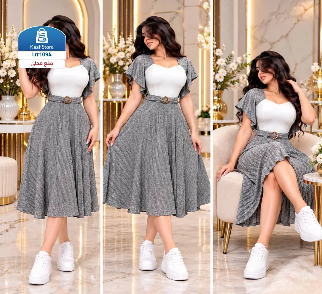 فستان نسائي ميدي قصير راقي - صورة 1