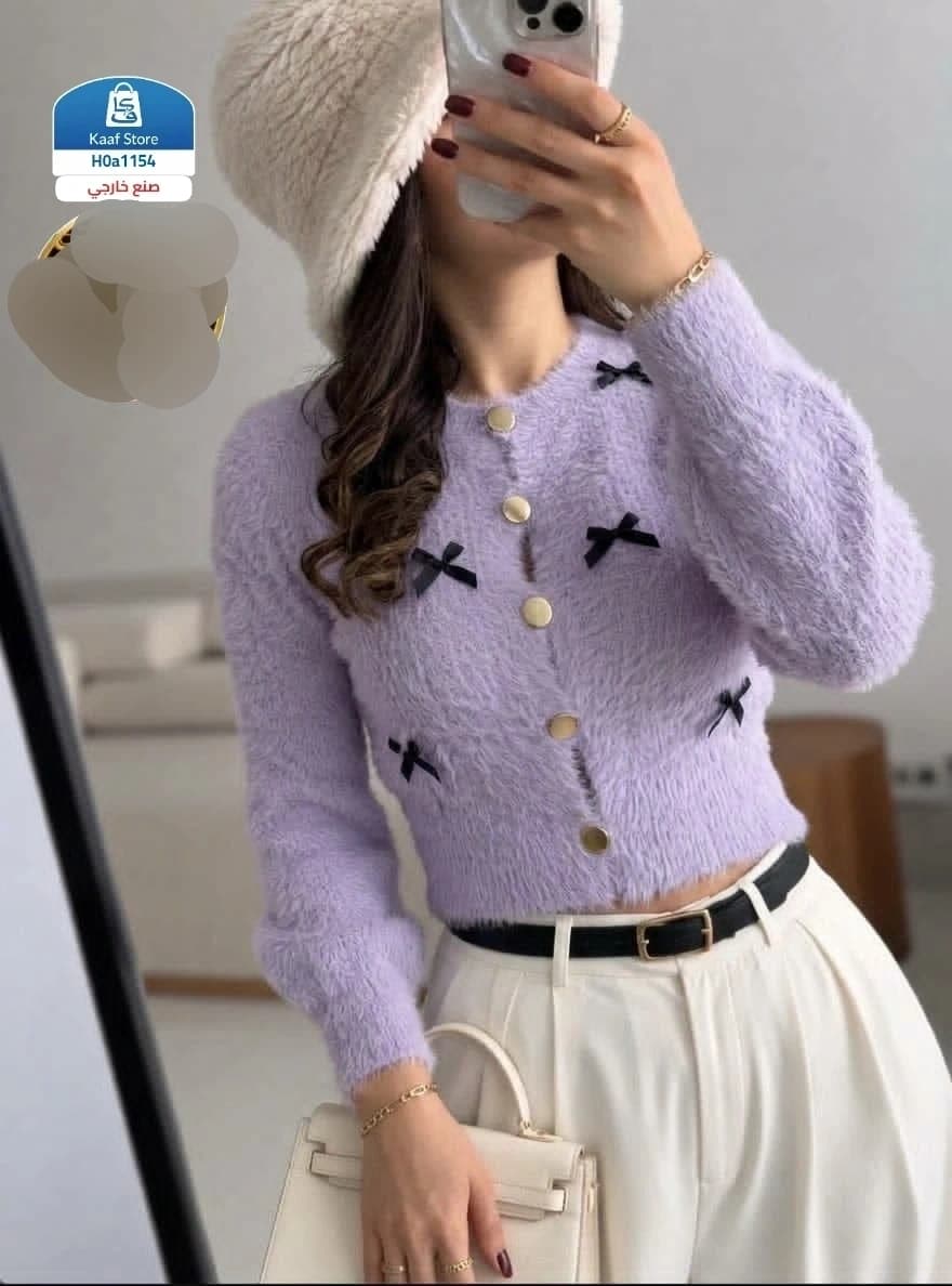 بلوزة نسائية فرو ناعم