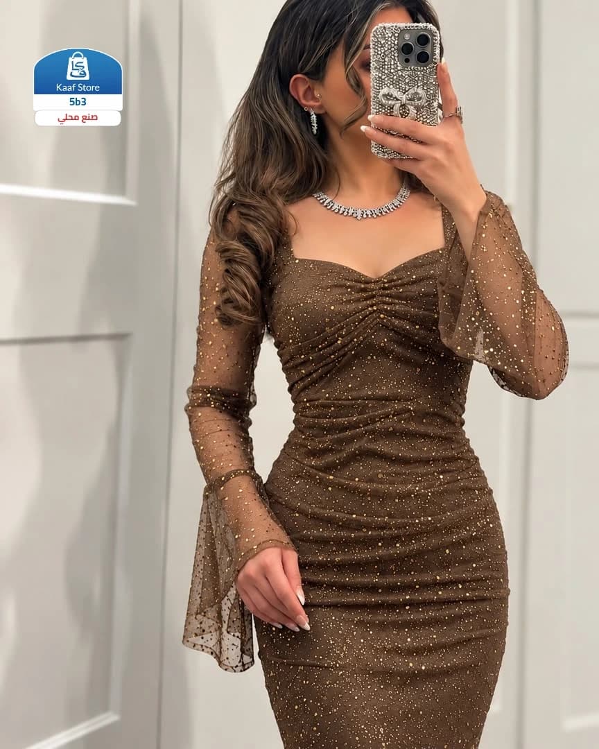 فستان أنيق بألوان خورافية - صورة 1